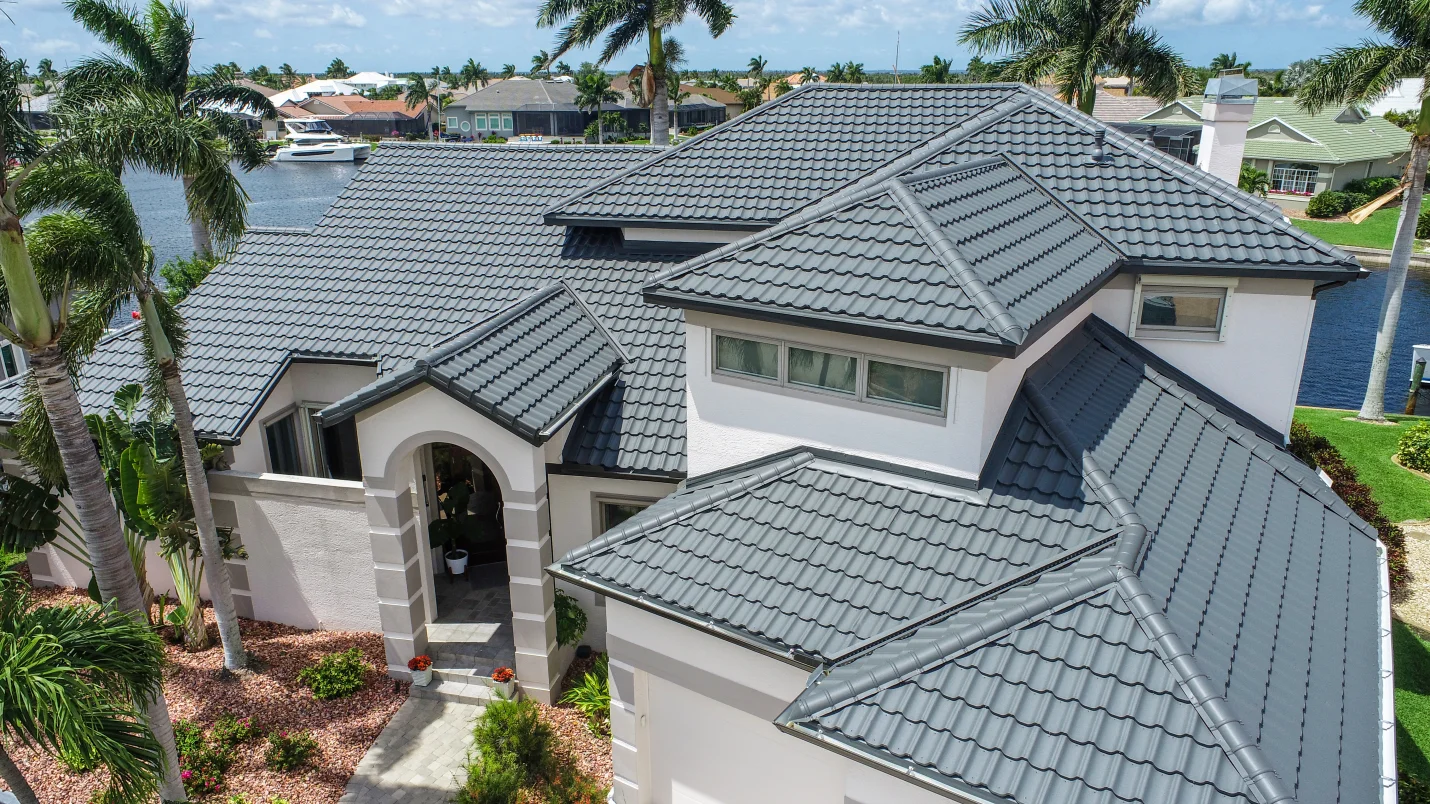Picture2 Waterfront home with gray tile roof